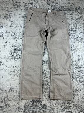 Key Double Knee Tan Carpenter Pants Mens 34x34 Canvas Construction Workwear